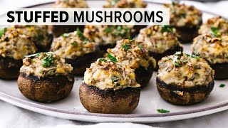 STUFFED MUSHROOMS  the best vegetarian recipe for Thanksgiving amp Christmas [upl. by Rann]