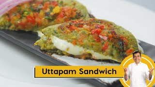 Uttapam Sandwich  उत्तपम सॅन्डविच  Quick Snacks  Sanjeev Kapoor Khazana [upl. by Dorkus]