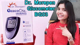 Dr Morepen Glucose Monitor bg03  Unboxing amp Review amp Demo  Best Glucose Meter 2021 [upl. by Addi578]