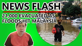 Videos Heavy rains cause floods to hit Malaysia with more can 21000 evacuated from their homes [upl. by Jacqui]