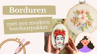 Borduren met een modern borduurpakket  Borduurpakket inhoud [upl. by Vasta350]