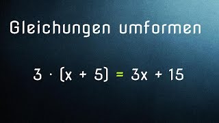 Terme und Gleichungen umformen  Ausmultiplizieren Distributivgesetz [upl. by Nieberg]