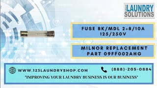 Milnor Replacement Part  09FF002AHG FUSE BKMDL 2810A 125250V [upl. by Hung584]