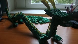 3D origami chinese dragon [upl. by Llenrad]