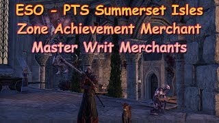 ESO Summerset Isles Achievement Vendors and Master Writ Merchants [upl. by Htiduy814]