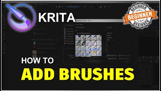 Krita How To Add Brushes Tutorial [upl. by Glarum]