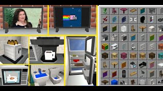 Furnicraft MOD 3D para Minecraft pe 116220 Furniture Addon Para Minecraft Bedrock 116 Muebles [upl. by Annauqahs188]