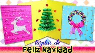 ★ TARJETAS DE NAVIDAD ★ fácil sencilla y bonita  VANE COOPER [upl. by Aivatnohs]