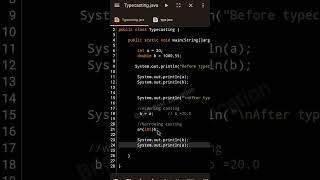 shorts Typecasting in java java Type casting in java in Tamil [upl. by Boris]