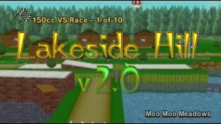 MKWii Custom Track Lakeside Hill v20 Update [upl. by Nytram767]