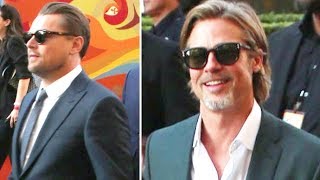 Brad Pitt And Leonardo DiCaprio Mingle With Fans At The Once Upon A Time In Hollywood Premiere [upl. by Dagny172]