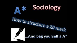 A Level Sociology Structure for a 20 mark essay AQA [upl. by Leia252]