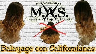 Paso a paso como hacer Mechas Californianas Videotutorial peluquería quotHow to Balayage ombré Hairquot [upl. by Sheedy]