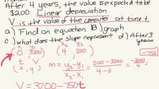 Linear depreciation HW 1 Problem 31 [upl. by Walczak]