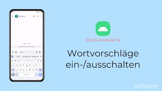 Wortvorschläge einschalten oder ausschalten Android 14 [upl. by Corb]