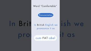 quotComfortablequot Pronunciation amp Syllables shorts viral englishpronunciation [upl. by Atyekram95]