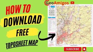 How to Download free Toposheet Map l Toposheet Map फ्री में download कैसे करें। Toposheet Map । Map [upl. by Gnilrad]