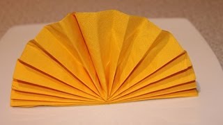 How to Fold Napkin  The Standing Fan Napkin Fold [upl. by Nillad558]