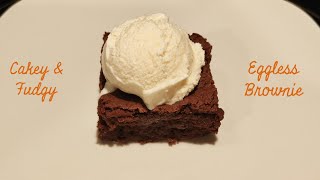 Eggless chocolate brownie recipe  Whole wheat brownies  Chocolate walnut brownie  Cakey and Fudgy [upl. by Colene255]