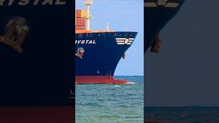 KRYSTAL COMING INTO PORT🌊🌊 ship wow epic waves containership roughseas [upl. by Darrey]