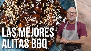 Alitas de pollo fritas a la bbq  NUEVA RECETA SIN HORNO [upl. by Eibur]