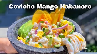 Cómo preparar un ceviche de camarón mango habanero [upl. by Noslrac]