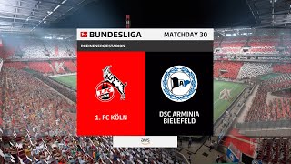 FIFA 22  FC Koln vs Arminia Bielefeld  RheinEnergieStadion  23 April 2022  Gameplay [upl. by Enomed]