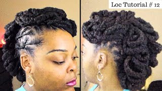 Loc Tutorial 12 Braided Loc Petal Mohawk with Side Bang Earth Loc Original [upl. by Ysset]