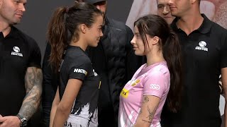 Lexy Chaplin vs Agata quotFagataquot Fąk  Weighin FaceOff  HIGH League 2 [upl. by Storfer]