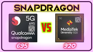 Snapdragon 695 Vs Dimensity 920  Qualcomm Vs MediaTek 5G comparison [upl. by Natanoj]