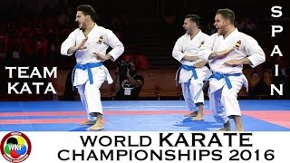 BRONZE MEDAL Male Team Kata SPAIN 2016 World Karate Championships  WORLD KARATE FEDERATION [upl. by Lorolla576]