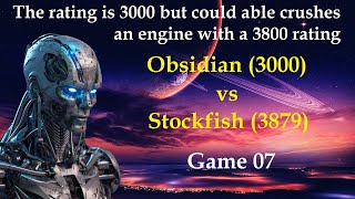 3000 Rating crushes 3800 Rating  Obsidian vs Stockfish  Game 07 [upl. by Bonney]