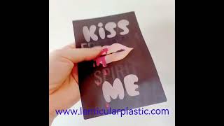 Kiss Me design soft tpu material lenticular clothing 3d lenticular fabric sheets heat transfer [upl. by Idalina]