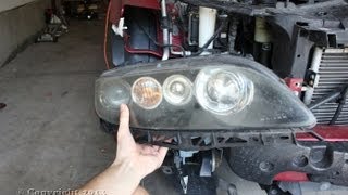 Mazda 6 Headlight Removal And Replacement [upl. by Atirat]