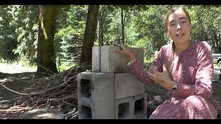 Improved Rocket Stove  Cinder Blocks EASY [upl. by Ylrebmyk]