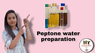 peptone water preparation  microbiology peptonewater agar agarmedia [upl. by Attej636]