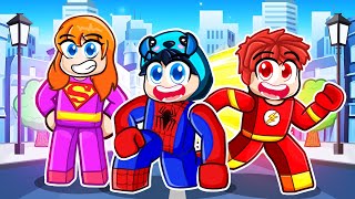 Roblox but We Became The STRONGEST SUPERHEROS With Crazy Fan Girl [upl. by Olimac]