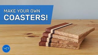 How to Make Easy DIY Coasters  DIY Woodworking [upl. by Wenn]