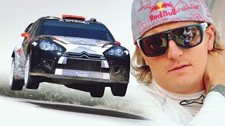 Kimi Räikkönen rallying with Citroen DS3 WRC car in Rallye Deutschland 2011 SS2 [upl. by Einegue]