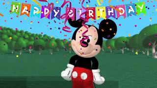 🌟 Happy Birthday with Mickey Mouse 🌟  Canción Infantil en Ingles  English Songs [upl. by Hightower501]