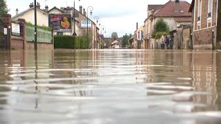 La France et la Belgique face aux inondations après le passage de la tempête Kirk [upl. by Joris]