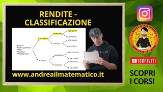 RENDITE  Classificazione  Matematica finanziaria [upl. by Relyhcs]