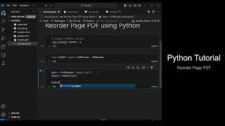 Python Tutorial  ASMR  Reorder Page PDF using Python [upl. by Ellwood423]