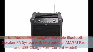 Ion Audio iPA77 Tailgater Portable Bluetooth Speaker PA System [upl. by Ariamoy]