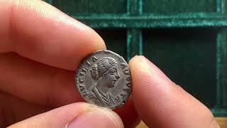 Ancient Roman silver denarius coin of empress Lucilla [upl. by Niffirg]