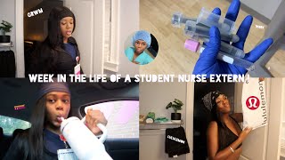 WEEK IN THE LIFE OF A STUDENT NURSE EXTERN Atlanta Lululemon  GRWM  Dunkin Run  Work w Me [upl. by Rosetta451]