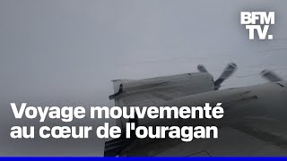 Un équipage secoué alors quils survolent louragan Milton pour collecter des données [upl. by Encratis]