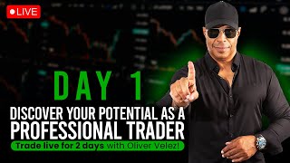 Discover your potential as a professional trader  Trade live for 2 days with Oliver Velez [upl. by Ellerahs747]