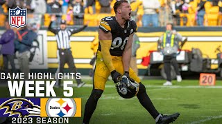 Baltimore Ravens vs Pittsburgh Steelers Game Highlights  NFL 2023 Week 5 [upl. by Serilda]