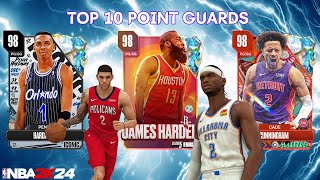 Updated Top 10 Point Guards in NBA 2K24 MyTeam [upl. by Westmoreland]